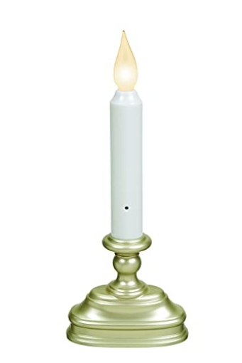 Picture of XODUS INNOVATIONS LLC FPC1320P Xodus Innovations FPC1320P Battery Operated 9 inch Window Candle with Tilt to Change Flame Color and Dusk to Dawn Light Sensor Timer, Silver/Pewter (EA)