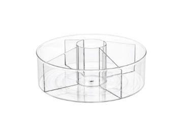 Picture of Interdynamics 3850 iDesign 11.5-Inch Plastic 5-Section Lazy Susan Organizer – Linus Collection – Clear (EA)