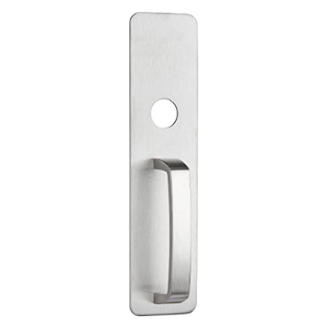 Picture of BRINKS BC40011 BRINKS Commercial - Commercial Door Pull Plate with Cylinder Hole, Satin Chrome Finish - Meets ANSI Grade 1 Standards, is UL Listed, and is ADA Compliant (EA)