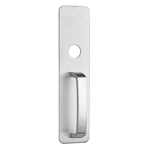 Picture of BRINKS BC40011 BRINKS Commercial - Commercial Door Pull Plate with Cylinder Hole, Satin Chrome Finish - Meets ANSI Grade 1 Standards, is UL Listed, and is ADA Compliant (EA)