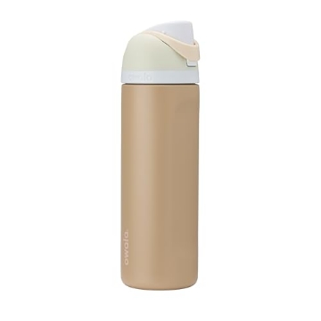 Picture of OWALA C07133 Owala FreeSip Insulated Stainless Steel Water Bottle with Straw for Sports and Travel, BPA-Free Sports Water Bottle, 24 oz, Mint/Brown, Muddy Buddy (EA)