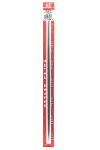 Picture of K&S 83035 K&S Precision Metals Round Aluminum Tube 83035 - 1/2" OD x 0.035" Wall x 12" Long - DIY Crafts, Model Building, Home Projects, Made in USA - 1 Tube (EA)