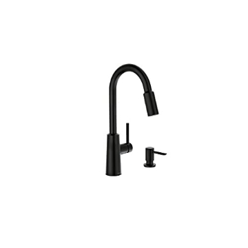 Picture of Moen 87066BL Nori 1,2,3 or 4 Hole Pull Out Matte Black Faucet Deck with Soap Dispenser (EA)