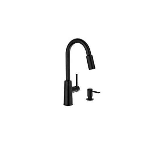 Picture of Moen 87066BL Nori 1,2,3 or 4 Hole Pull Out Matte Black Faucet Deck with Soap Dispenser (EA)
