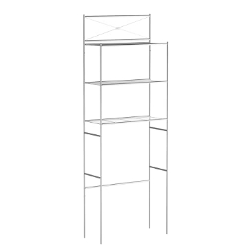 Picture of Zenna Home 2523NN Zenna Home Over the Toilet Storage Shelf Space Saver, Behind Toilet Bathroom Organizer and Storage, Metal Bathroom Organizer with 3 Shelves, Satin Nickel (EA)