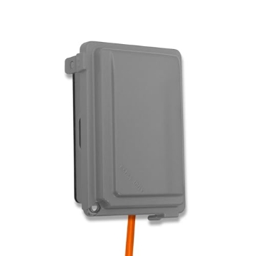 Picture of SIGMA ENGINEERED SOLUTIONS 14434M SIGMA ENGINEERED SOLUTIONS 14434M Metal Weatherproof Outdoor Electrical Outlet Cover, Extra Duty Rated Plug and Receptacle Protector, IN-USE, Gray, 1 Gang, Lockable with Patented Hinge (EA)