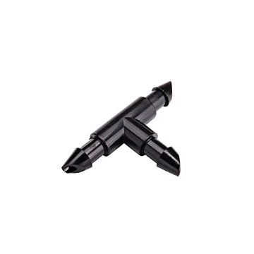 Picture of Rain Drip R307CT Raindrip R307CT, Barbed Tee, 1/4-Inch, 5-Pack, Drip Irrigation Fitting for Supply Tubing & Dripline, Black (EA)