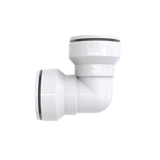 Picture of THE KEENEY MANUFACTURING COMPANY 47IPK Keeney Insta-Plumb 1-1/2 in. Push Fit Connect to 90 Degree Tubing Coupling, White (EA)