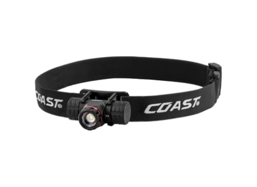 Picture of Coast Cutlery Co 30333 Coast XPH25R 400 lumens Black LED Head Lamp CR123 Battery - Case of: 1; (EA)