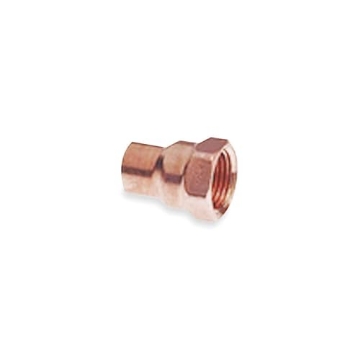 Picture of NIBCO INC W01060C Pipe Fitting, Wrot Copper Adapter, 1/2 x 1/4-In. FPT (EA)
