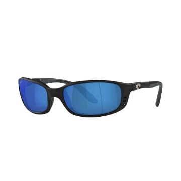 Picture of COSTA 06S901759901707 Costa Del Mar Sunglasses for Men - Brine Mens Polarized Sunglasses - Fishing, Boating & Beach UV Protection - Size 59 - Matte Black/Blue Mirror 580P (EA)