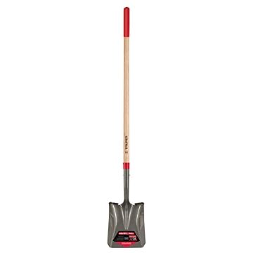 Picture of Truper Tools PCL-E Truper 31188 Square-Point Shovel - Mid-Size Steps, 48-Inch Long Hardwood Handle with Non Slip Grip, 16 Gauge Blade (PK-6-EA)