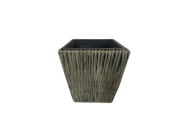 Picture of Infinite Peripherals 106533M Infinity 7009948 14.17 x 14.5 x 14.5 in. Plastic Wicker Planter44; Gray (EA)
