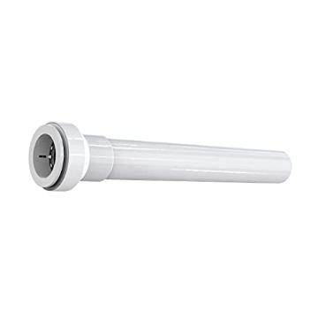 Picture of THE KEENEY MANUFACTURING COMPANY 40-12IPK Keeney Insta-Plumb 1-1/2 in. x 12 in. Extension Tube - Connects to 1-1/2 in. O.D. Plastic Tube - Push Fit System, White (EA)