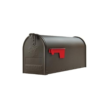 Picture of GIBRALTAR MAILBOXES E1100BZAM E1100BZAM Elite Post-Mount Mailbox, Medium, Textured Bronze Steel - Quantity 1 (EA)