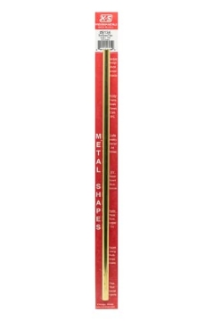 Picture of K&S 8134 K&S Precision Metals Round Brass Tube 8134 - 11/32" OD x 0.014" Wall x 12" Long - DIY Crafts, Plumbing, HVAC, Modeling, Made in USA - 1 Tube (EA)