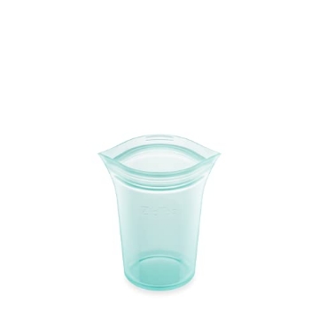 Picture of ZIP TOP Z-CUPS-03 Zip Top Reusable Food Storage Bags | Small Cup [Teal] | Silicone Meal Prep Container | Microwave, Dishwasher and Freezer Safe | Made in the USA (EA)