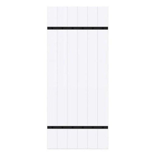 Picture of RENIN US LLC BD069W01BW1BWE 84 x 36 in. Wood Barn Door Hanger Kit Matte White (EA)