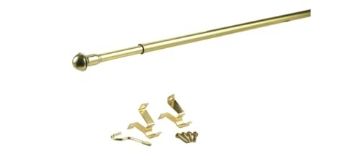 Picture of Kenney Manufacturing Company KN387/3NP Kenney Manufacturing KN387/3 Accessories, 48" - 84", Brass (EA)