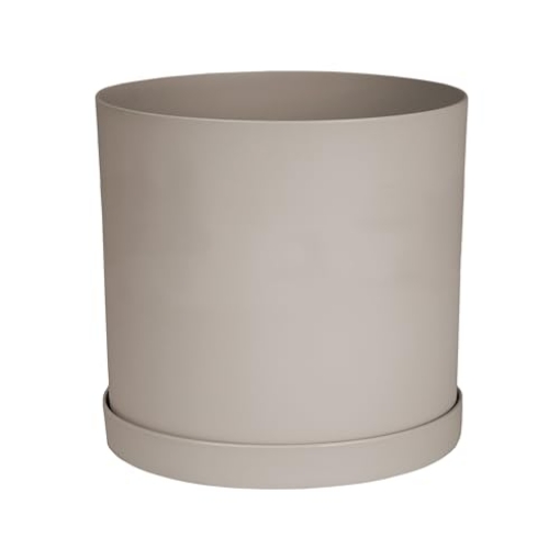 Picture of Bloem, Lcc. MAT1083 Bloem Mathers Planter w/Saucer Tray 10" Pebble Stone Beige (EA)