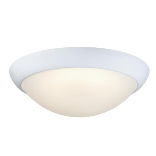 Picture of Westinghouse Lighting 6137300 Westinghouse Lighting 6137300 Redbank Traditional One-Light, 11 Inch 14 Watt LED Indoor Flush Mount Fixture with Color Temperature Selection, White Finish, Frosted Glass Shade (EA)