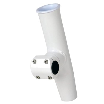 Picture of C.E. Smith 53775 C.E. Smith Adjustable Mid Mount Rod Holder - 1.66" or 1-1/2" OD - White Powder Coat Aluminum with Sleeve & Hex Key (EA)