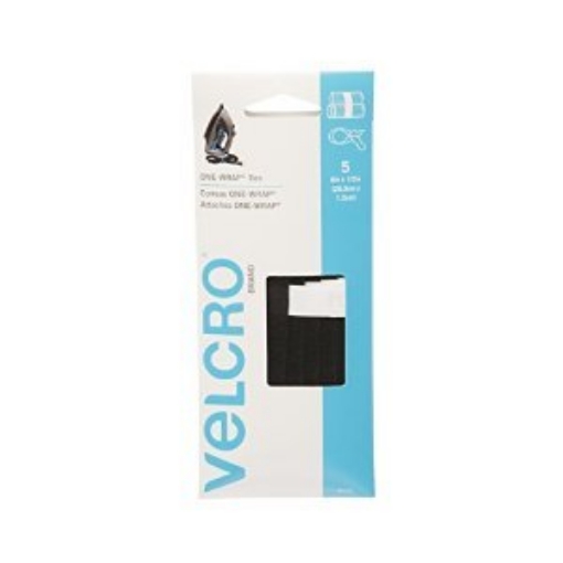 Picture of VEK 91426 ONE-WRAP Strip with Tab, Black, 8 x 1/2-In., 5-Ct. (EA)