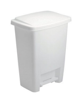 Picture of RUBBERMAID COMMERCIAL FG284187WHT Rubbermaid Step-On Wastebasket 33 Qt. 15" X 13" X 20" Plastic Bisque, White (CT-6-EA)