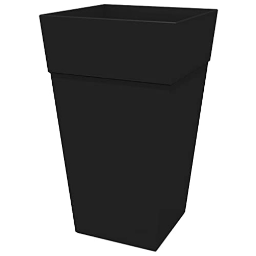 Picture of Bloem, Lcc. FPS2500-2 Bloem Finley Tall Tapered Square Planter 25" Black (EA)