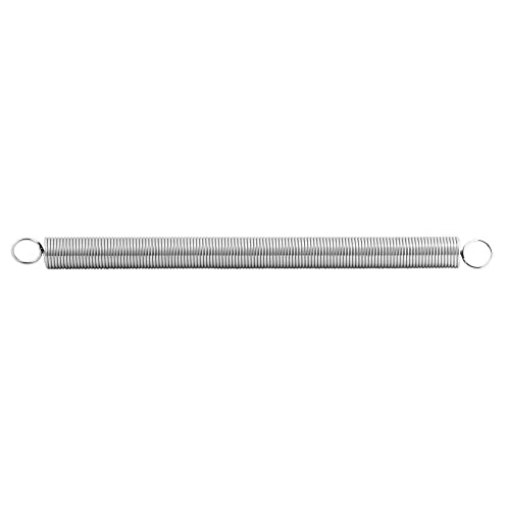 Picture of Prime SP 9634 Prime-Line SP 9634 Extension Spring, Spring Steel Construction, Nickel-Plated Finish, 0.054 GA x 9/16 In. x 8-1/2 In., Closed Single Loop (Single Pack) (EA)