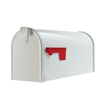 Picture of GIBRALTAR MAILBOXES E1100WAM Gibraltar Mailboxes E1100WAM Elite Post-Mount Mailbox, Medium, White Steel - Quantity 1 (EA)