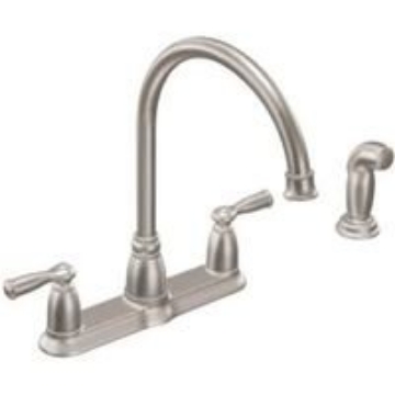 Picture of Moen CA87000SRS Moen Banbury Two Handle Stainless Steel Kitchen Faucet Side Sprayer Included (EA)