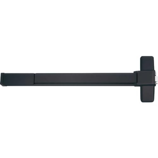 Picture of Tell Manufacturing EX100476 Tell Commercial Push Bar Panic Exit Device Aluminum Black Matte • Accommodates Wood or Metal Doors from 1-3/4"" to 2"" Thick and is Surface Mounted • Covers Full Width of 28"" - 36” Wide Doors (EA)
