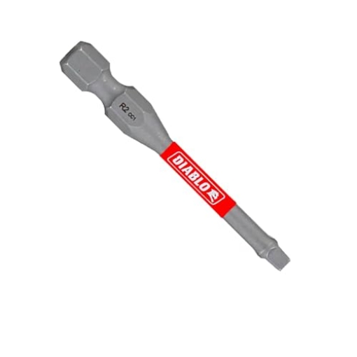 Picture of Freud Inc DSQ22P15 Diablo Square Drive Bits with Anti-Slip Tip for Installing and Removing Fasteners - Impact Strong, 1/4" Hex Shank, SQ2 Screwdriver Head, 2" Length, 15-Pack - DSQ22P15 (EA)