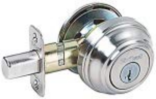 Picture of Kwikset 99800-123 Kwikset 99800-090 Single Cylinder Deadbolt Featuring SmartKey in Satin Nickel (EA)