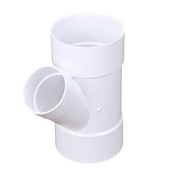 Picture of Nds 64P08 NDS 64P08, PVC S&D 45° Wye, 6-Inch, for Hub X Hub X 4-Inch Hub Solvent-Weld Connections, for use with 6-Inch and 4-Inch Sewer and Drain Pipe, white (EA)