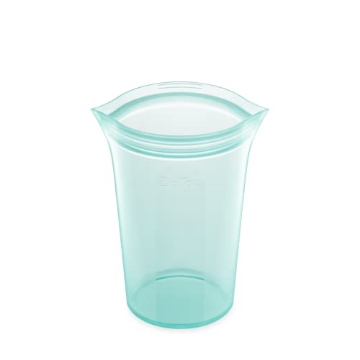 Picture of ZIP TOP Z-CUPL-03 Zip Top Reusable Food Storage Bags | Large Cup [Teal] | Silicone Meal Prep Container | Microwave, Dishwasher and Freezer Safe | Made in the USA (EA)