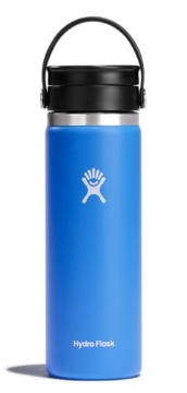 Picture of STEEL TECHNOLOGY LLC W20BCX482 Hydro Flask Flex Sip Coffee Tumbler – Insulated Stainless Steel, Non Spill, Leak Proof Travel Coffee Cup 20 Oz Cascade Blue (EA)