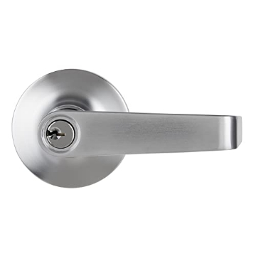 Picture of BRINKS BC40050 BRINKS Commercial - Light Duty Keyed Door Entry Storeroom Lever, Satin Chrome Finish - Meets ANSI Grade 2 Standards and is ADA Compliant (EA)