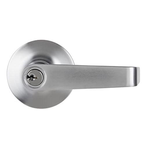 Picture of BRINKS BC40050 BRINKS Commercial - Light Duty Keyed Door Entry Storeroom Lever, Satin Chrome Finish - Meets ANSI Grade 2 Standards and is ADA Compliant (EA)