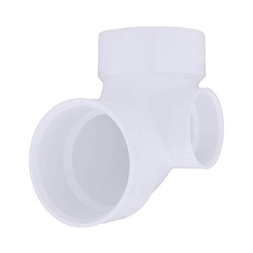 Picture of CHARLOTTE PIPE PVC00300S0800 CHARLOTTE PIPE 3 x 3 x 2 DWV 1/4 Bend W/Side Inlet DWV (Drain, Waste and Vent) (1 Unit Piece) (EA)