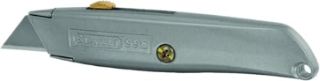 Picture of STANLEY Engineered Fastening 10-099 Stanley Tools Classic 99 10-099 Utility Knife 6 In L, Gray Straight, High Carbon Steel Includes: (3) Three Heavy Duty Blades (6 Pack) (PACK-6-EA)