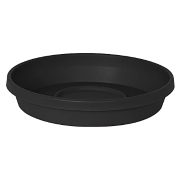 Picture of Bloem, Lcc. STT2400 Bloem Terra Resin Saucer Tray: 17.5" Bottom Width - Black - Matte, Durable, Ribbed Bottom, Indoor and Outdoor, Fits 24" Terra Pots (EA)