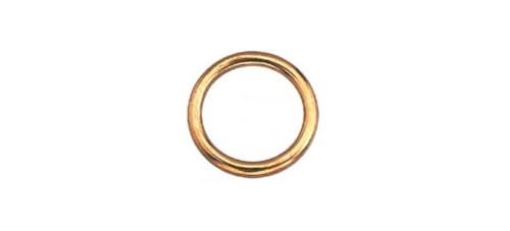 Picture of Baron 7B-2 Baron Jumbo Polished Brass Silver Solid Brass 2 in. L Ring 1 pk (EA)