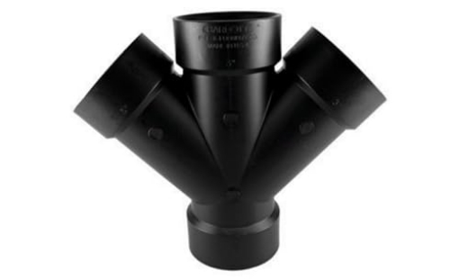 Picture of CHARLOTTE PIPE ABS006111000HA Charlotte Pipe Schedule 40 3 in. Hub x 3 in. Dia. Hub ABS Double Wye (EA)