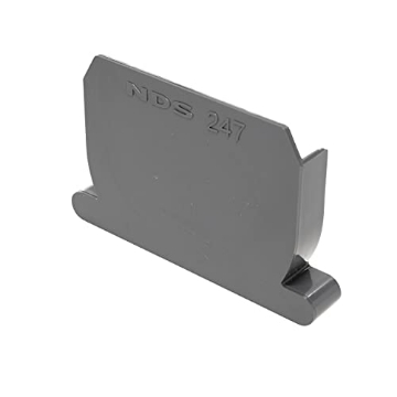 Picture of Nds 247 NDS 247 Spee-D Channel Drain End Cap, End Drain Cap for NDS Spee-D Channel Drain, Gray (EA)