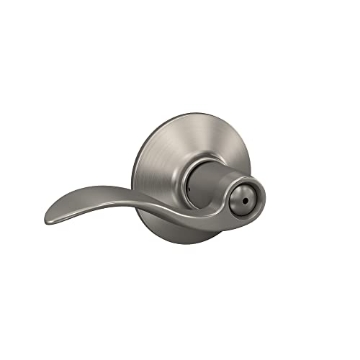 Picture of Ingersoll Rand F40VACC619 Schlage F40 V ACC 619 Accent Door Lever, Bed & Bath Privacy Lock, Satin Nickel, 5.5"L x 2.25"W (EA)