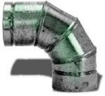 Picture of Selkirk 106230 Gas Vent 90-Degree Elbow, Type B, Adjustable, 6-In. (PK-6-EA)