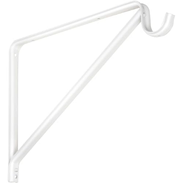 Picture of National/Spectrum Brands N224-501 National N224-501 White Baked Enamel Shelf & Rod Bracket (EA)