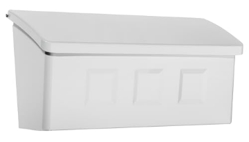 Picture of ARCHITECTURAL MAILBOXES 2689W-10 Architectural Mailboxes Wayland Galvanized Steel Wall Mount Mailbox, 2689W-10, White, Small Capacity (EA)